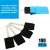 100 Pack 2 inch Foam Brush Sponge Wood Handle Paint