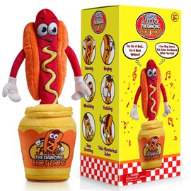 Gagster Dancing Hot Dog - Sings, Yodels, Tells Jokes - Funny Talking Decor Toy for Kids & Adults