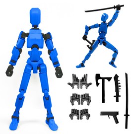 Assembly Completed-Titan 13 Action Figure, Upgrade T-Robot 13 Action Figures, New Dummy Robot 13 Robot, 3D Printed Multi Action Figure Set,Creative Gifts for Children Adults (Blue)