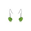 Peridot Raw Nugget Earrings in Stainless Steel