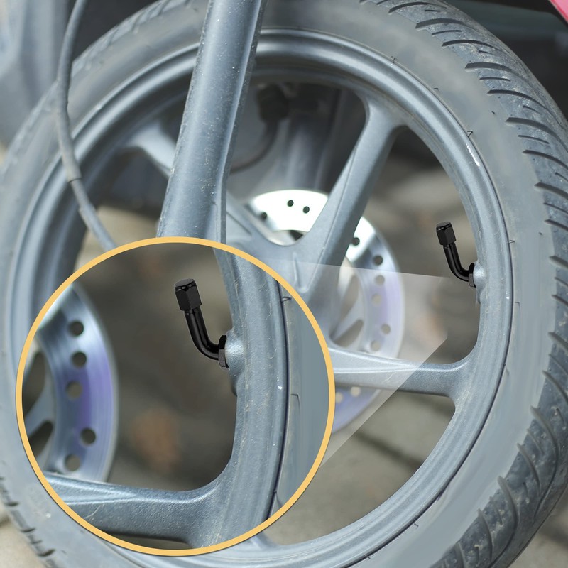 Motoforti 4pcs Metal 90 Degree Valve Stem Vacuum Tyre Valve
