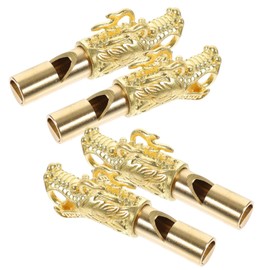 SUPVOX Brass Dragon Whistle Pendant Emergency Sports Keychain Portable Hiking Whistle Decorative Camping Metal