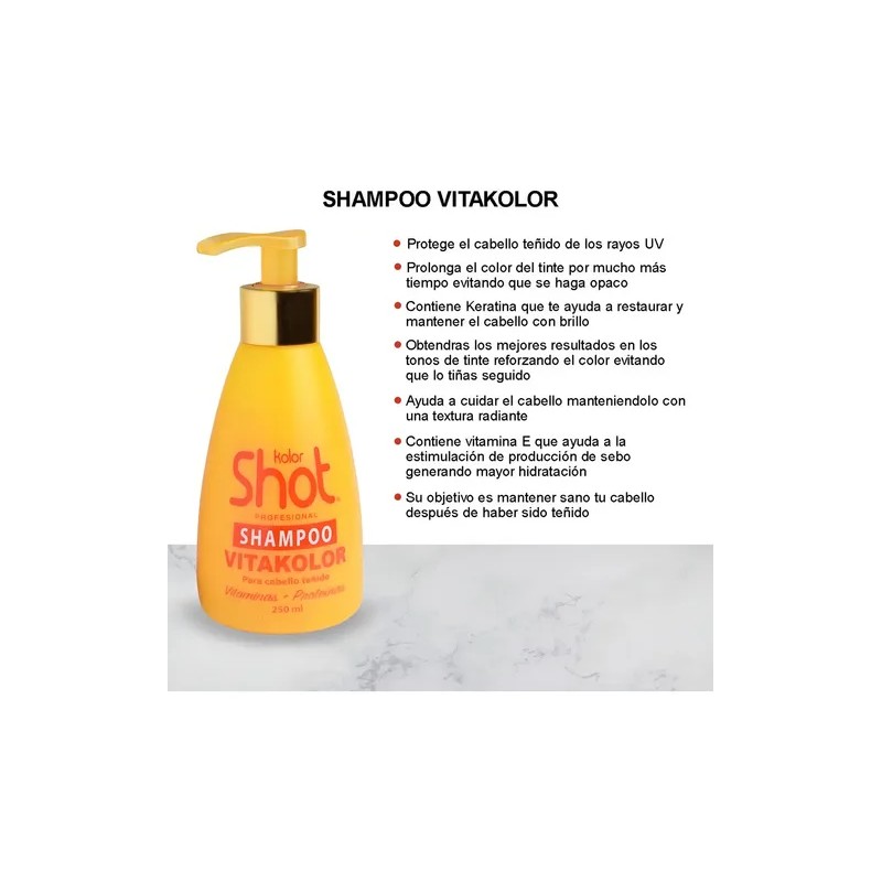 Shampoo Vitakolor Cabello Teñido Kolor Shot 250 Ml