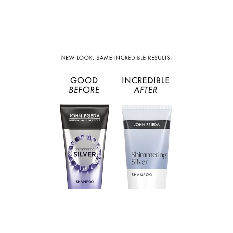 John Frieda Shimmering Silver Shampoo 250ml. Grey Hair Care with