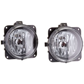Spec-D Tuning Clear Lens Fog Lights + H10 Bulbs Compatible with Ford Focus 2000-2004, 03-04 Mustang, 05-07 Escape, L+R Pair Assembly