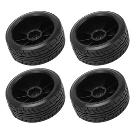 4PCS RC Drift WheelsRC Tires and Wheels SetHard Tyre for Tamiya TT02, RC Drift Hard Tires Rubber RC Tire Road Drifting Car RC Rubber Tires Wheels Set Black 1/10 RC Drift Car