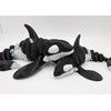 3D MENAGERIE 3D Printed Orca Whale - Articulated Multicolor Fidget