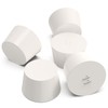 FunChem Pack of 5 Solid Rubber Stoppers, Size 11#, White