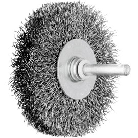 PFERD Round Brush Untwisted RBU | Diameter 70 x 15 mm Shaft Diameter 6 mm Steel Wire Diameter 0.30 | 43198004 - for Straight Sanders, Drills, Bending Shafts