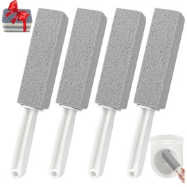 4Pcs Piedra Pomez para Baño+6Pcs Ganchos+1Pcs Cepillos de Limpieza - Cepillo para Baño,Piedra Pómez de Limpieza con Mango Extralargo,para Limpiador de Azulejo/Limpiezas Baño/Limpiezas Taza de Baño