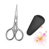 1set Portable Beard Scissors Pu Cover Precision Grooming Tool for