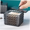 Ciieeo Pattern Cotton Swab Storage Box Transparent Acrylic Organizer for