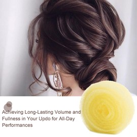 Hair Sponge for Updos with 100pcs Hairpins, Hair Filler for Updo, Volume and Bun Maker Tool, Hair Bumps for Volume Insert, Tan Brown Hair Filler&Padding for Updo (Blonde)