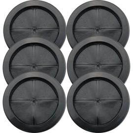 WELWIK 6PCS 2-1/8'' x 2-1/2'' Drilled Rubber Grommets Firewall Hole Plug for Wire Protection, Round (53x63)