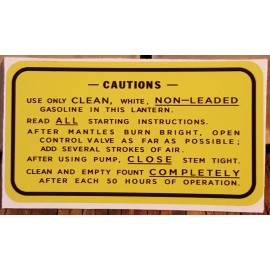 Coleman ONE (1) NEW COLEMAN REPLACEMENT STICKER LABEL DECAL LANTERN 220C/228C/220D