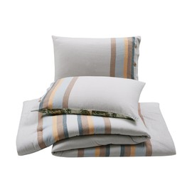 Makers Collective Camp Wandawega Flannel Stripe Reversible Comforter and Pillow Sham Set, Vintage Lodge 3-Piece Bedding Set, Full Queen Size