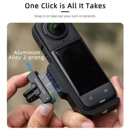 MAXOLA Insta360 X5/X4 Vertical and Horizontal Mount L Shape Horizontal Aluminum Alloy Bracket Magnetic Suction Adapter Racket Bracket