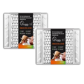 PEGGY11 Durable Stainless Steel Lick Pad for Cats & Dogs | Strong Suction Cups | Anxiety Relief & Slow Feeder | Dishwasher Safe - Single