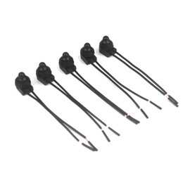 Aoowei Push-Button On-Off Switch Waterproof, 12V Single Pole Push-Button Switch with 4" Wire Leads for Motorcycle Auto Car 5 Pcs