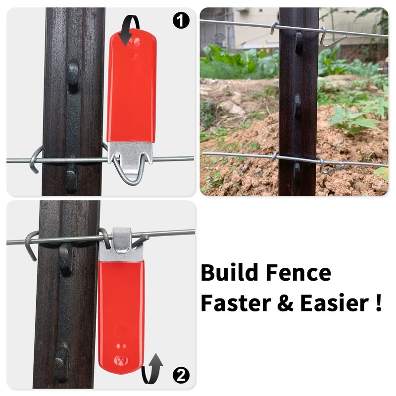 Jikbeed T-Post Clip Tool: Fence Wire Twisting and Fencing Tool