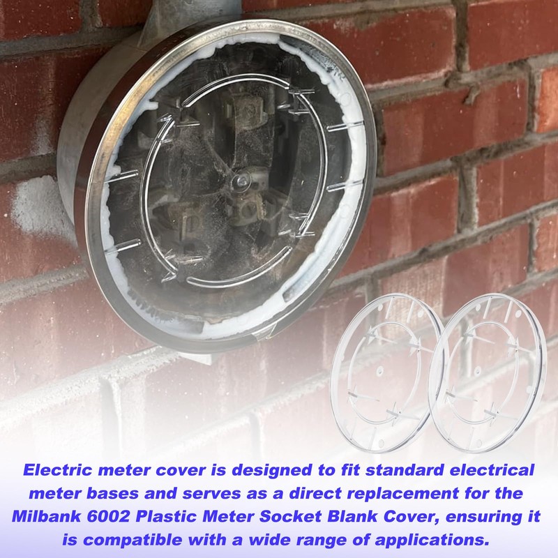 Electric Meter Covers Clear Plastic Meter Socket Covers Replacement Compatible