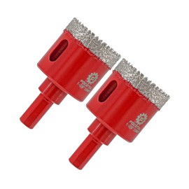 Diamond Core Drill Bit 1-3/8 Inch - FOCSTOL 2pcs 35mm Diamond Hole Saw with Triangle Shank for Porcelain Ceramic Tile Marble Granite