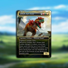 Gishath Sun's Avatar MTG  - Borderless Custom Art Game Cards for Commander - Foil