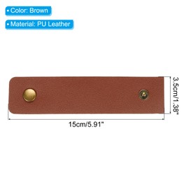 PATIKIL Napkin Rings, 6 Pcs Leather Napkin Rings Rustic Holder for Table Decor Thanksgiving Farmhouse Wedding Fall Banquets Dinner Party Ornaments Classic, Brown