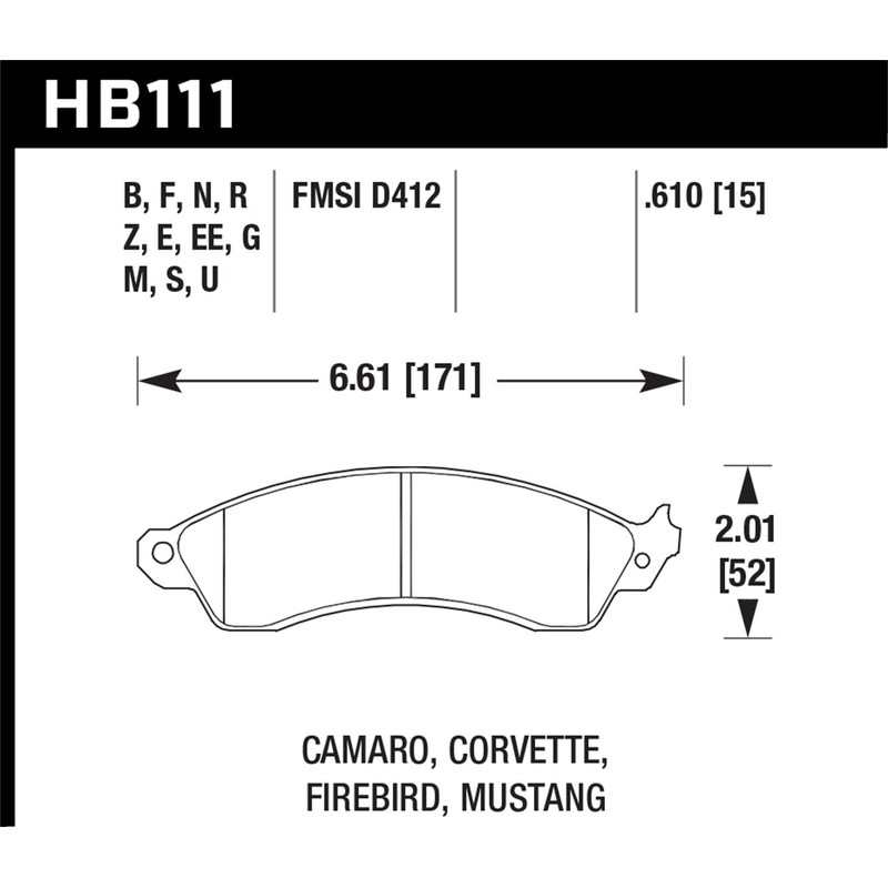 Hawk Performance HB111B.610 HPS 5.0 Disc Brake Pad