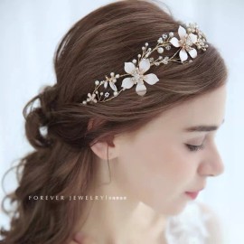 Unbranded 3pc Bridal Crystal Crowns Pearl Hairband Tiaras Women's Wedding Hair Accessories