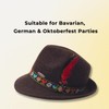 Oktoberfest Haus Alpine Brown Wool Fedora for Men and Women