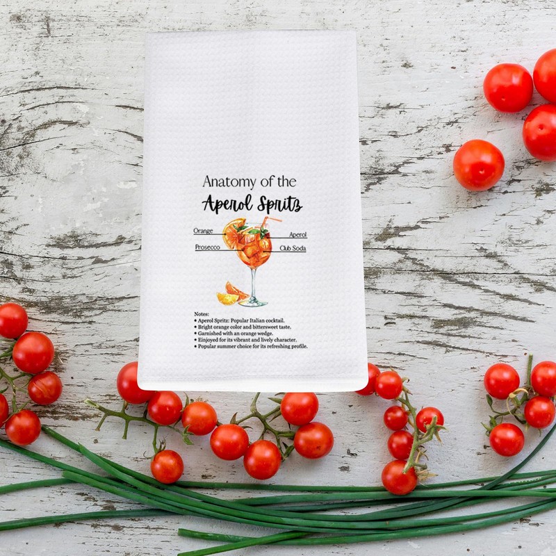 Signature Drink Gift Aperol Spritz Recipe Kitchen Towel Aperol Spritz