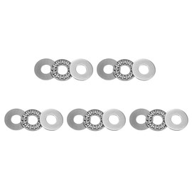 TOP-VIGOR 5Pcs AXK1024 Thrust Needle Roller Bearings with Washers, 10mmx24mmx2mm Bearing for Conveying Equipment, Automobiles, Pump, Machine Tools, Chromium Steel