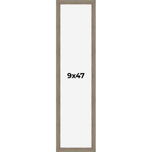 9x47 Frame Gray Barnwood Picture Frame - Complete Modern Photo