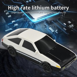 Moonzeamus 1/43 Mini RC Drift Car 2.4GHz RTR Full Proportional Remote Control Cars 4WD High Speed Racing Lights Kit and Racing Tires (4306)