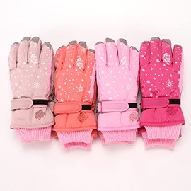 Surakey Guantes de Invierno para Niños Manoplas Impermeables Guantes de Esquí Nieve Manoplas para Clima Frío Niñas Snowboard Ciclismo Esquí Guantes Deportivos Resistentes al Viento Anti-Nieve para