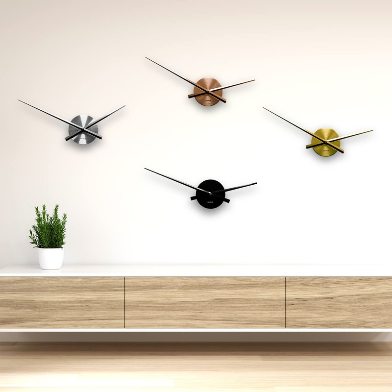 WALPLUS 24" FlexiClock Black Without Number Metal Wall Clock Modern