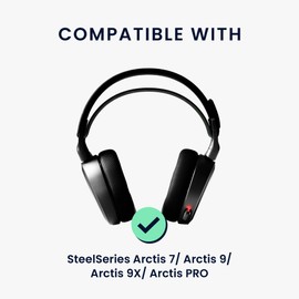 kwmobile Headband Pad Compatible with SteelSeries Arctis 7 / Arctis 9 / Arctis 9X / Arctis PRO Headphones - Elastic Nylon Replacement - Black/Grey