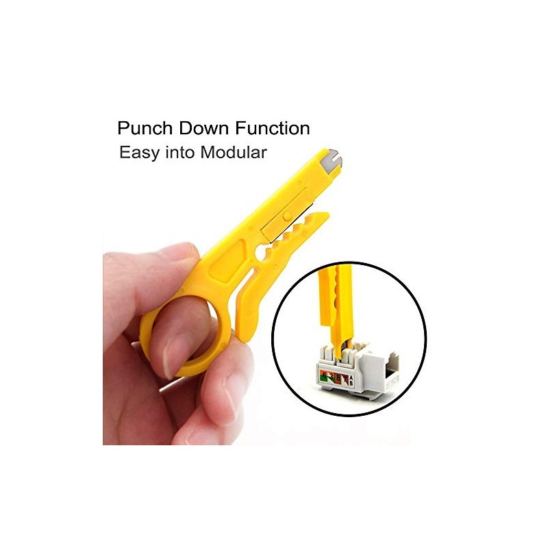 Yellow Wire Stripper, IDC Insertion Tool, UTP Cable Cutter, Wire