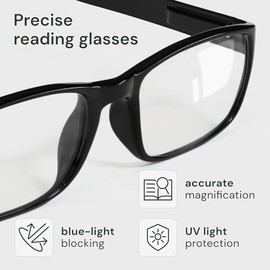 Gaoye Professional Reading Glasses for All Day - Computer Readers with Blue Light Protection - Value Pack