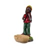 10" Medium Rasta Jamaican Man Holding Bowl Polyresin Ashtray Decoration