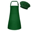 BOUBONI Kids Apron and Chef Hat Set Adjustable Child Art