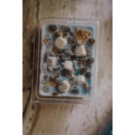 Celestial Dreams Scented Candle Wax Melts - Relaxation & Tranquility - Size: Clam Shell, Wax Melt: With Crystals