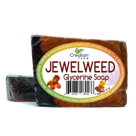 Creation Farm Jewelweed Soap for Poison Ivy Wash and Soothing 4oz Bar (Two 4 oz Bar Pack)