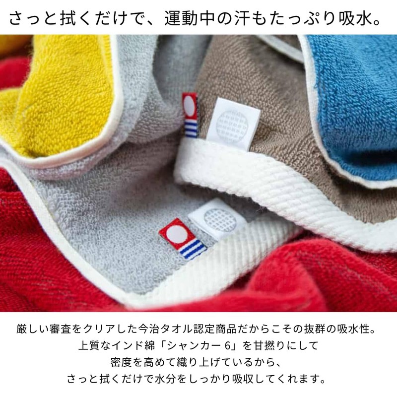 Iori Hoshi Sports Towel (Flash Blue x Dark Brown), Imabari