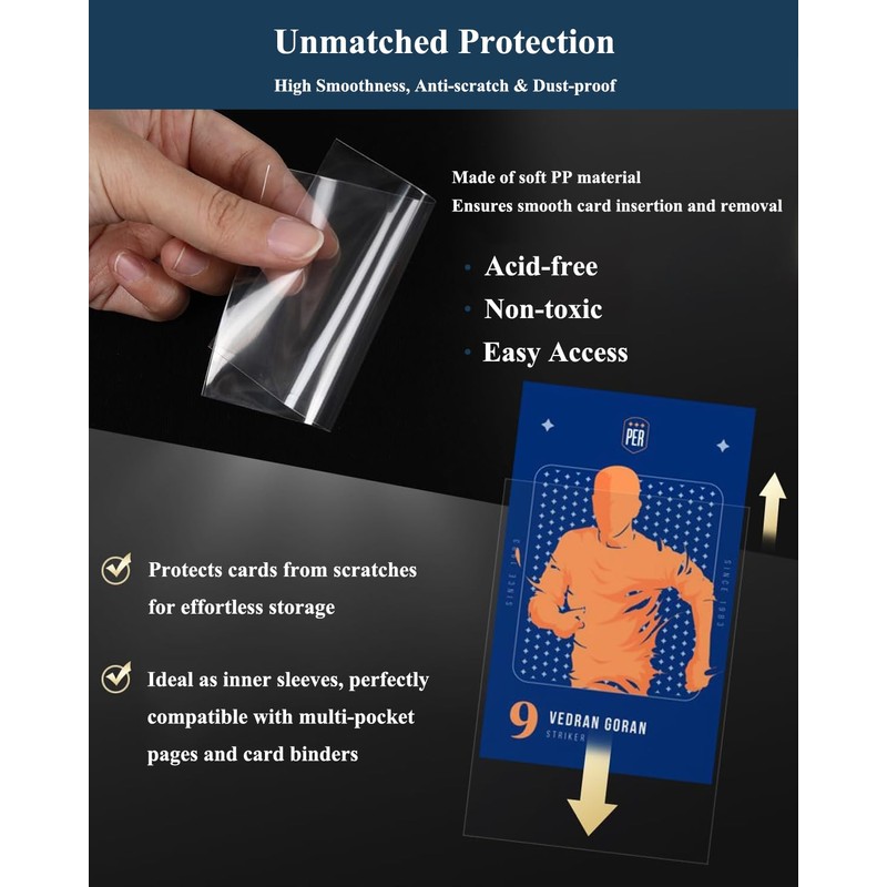 Pack of 600 Card Sleeves, Perfect Matching Inner Sleeves