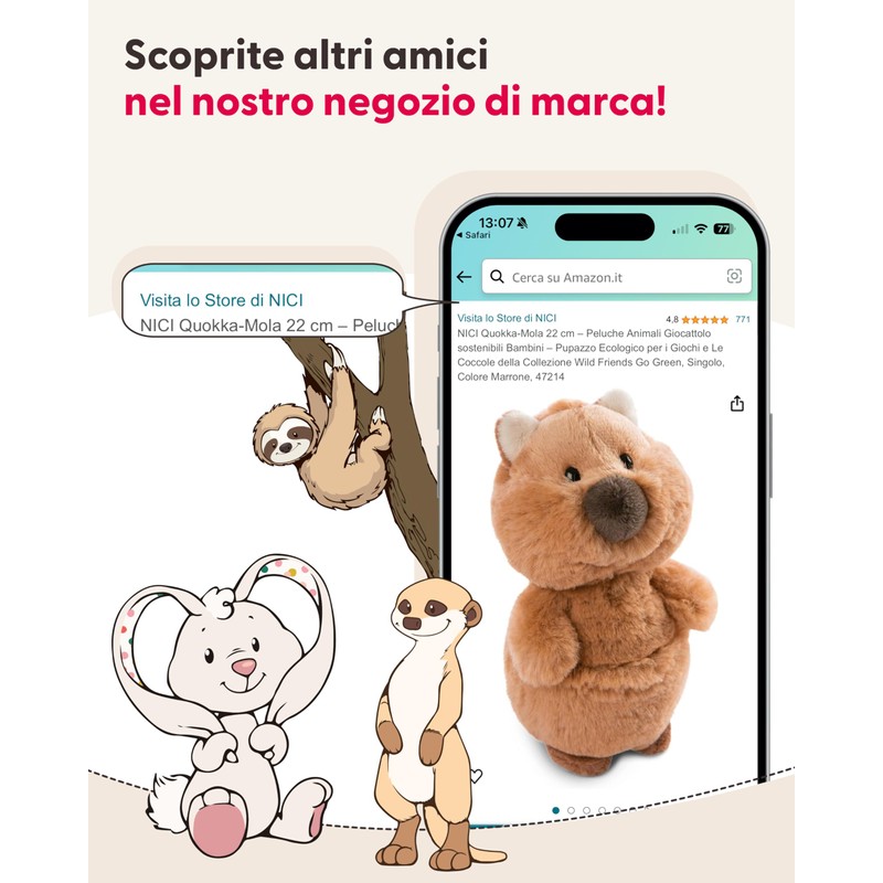 NICI GLUBSCHIS Calli Malli, 25 cm, bianco - 63056