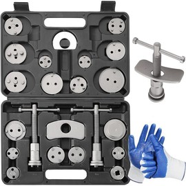 24pcs Brake Caliper Tool, Heavy Duty Disc Brake Caliper Tool Set, Wind Back Kit for Brake Pad Replacement, Master Disc Brake Caliper Tool Kit Fits Most American, European Makes/Models (Black) - Colour: Blue