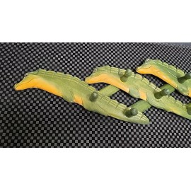 Unbranded HAND CARVED & PAINTED ALLIGATOR COAT RACK or HANGER HAT RACK