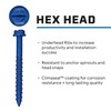 Tapcon 1/4 x 3-3/4 Inch Blue Climaseal® Hex Head Concrete